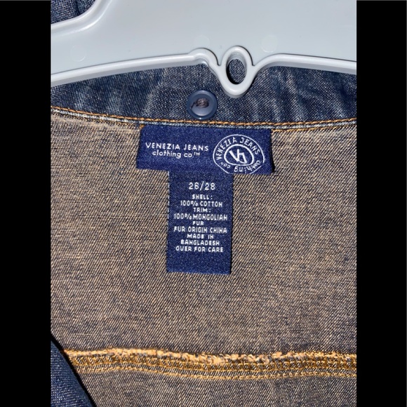 Beautiful revamped Venezia dark denim jacket with custom patch work.EUC - Picture 9 of 12
